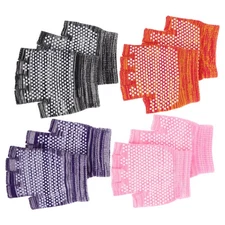  4 Pairs Work Out Gloves: Women Half Finger Cycling Gloves - Fitness Yoga