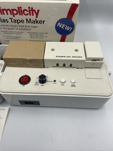 Simplicity Bias Tape Maker Machine Model 881925 Single Fold Adjustable Heat New - Picture 5 of 13