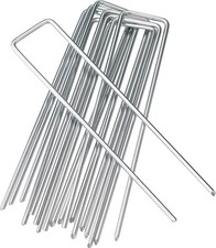 6 Inches Heavy Duty Galvanized Steel Garden Stakes Staples Securing Pegs for Sec