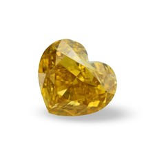0.50 Ct Natural Heart Diamond Fancy Deep Brownish Orangy Yellow SI1 Loose GIA 3380.00 per carat