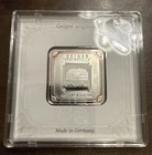 Geiger Edelmetalle Silver Bar 1oz Square in Plastic Assay Capsule Some Toning 32