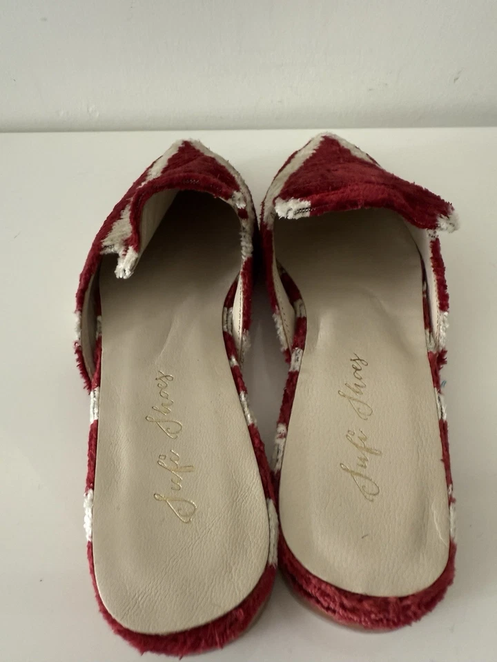 SUFI SHOES Handmade Velvet Slippers Mules Shoes, 39/ US 9 - Image 3 of 4