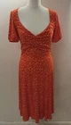 Sosandar Orange Floral long Summer Dress size 10 with elastane