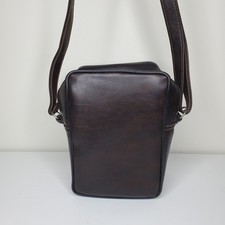 Vintage BROWN Faux Leather CAMERA BAG Padded ...