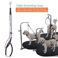(L)Dog Cat Grooming Loop Adjustable Double Noose Ropes For Pet Table Arm Ba SG