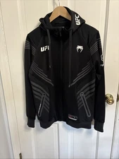 UFC Venum Womens Authentic Fight Night Black Walkout Hooded Jacket Size M