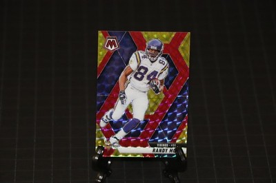 2025 Panini Mosaic Randy Moss Red & Yellow Prizm Choice /89 - Vikings