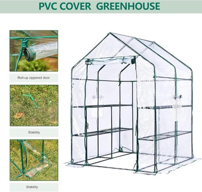 #ad Outdoor Greenhouse Walk In Portable Plant Gardening Green House with 6 Shelf $69.35