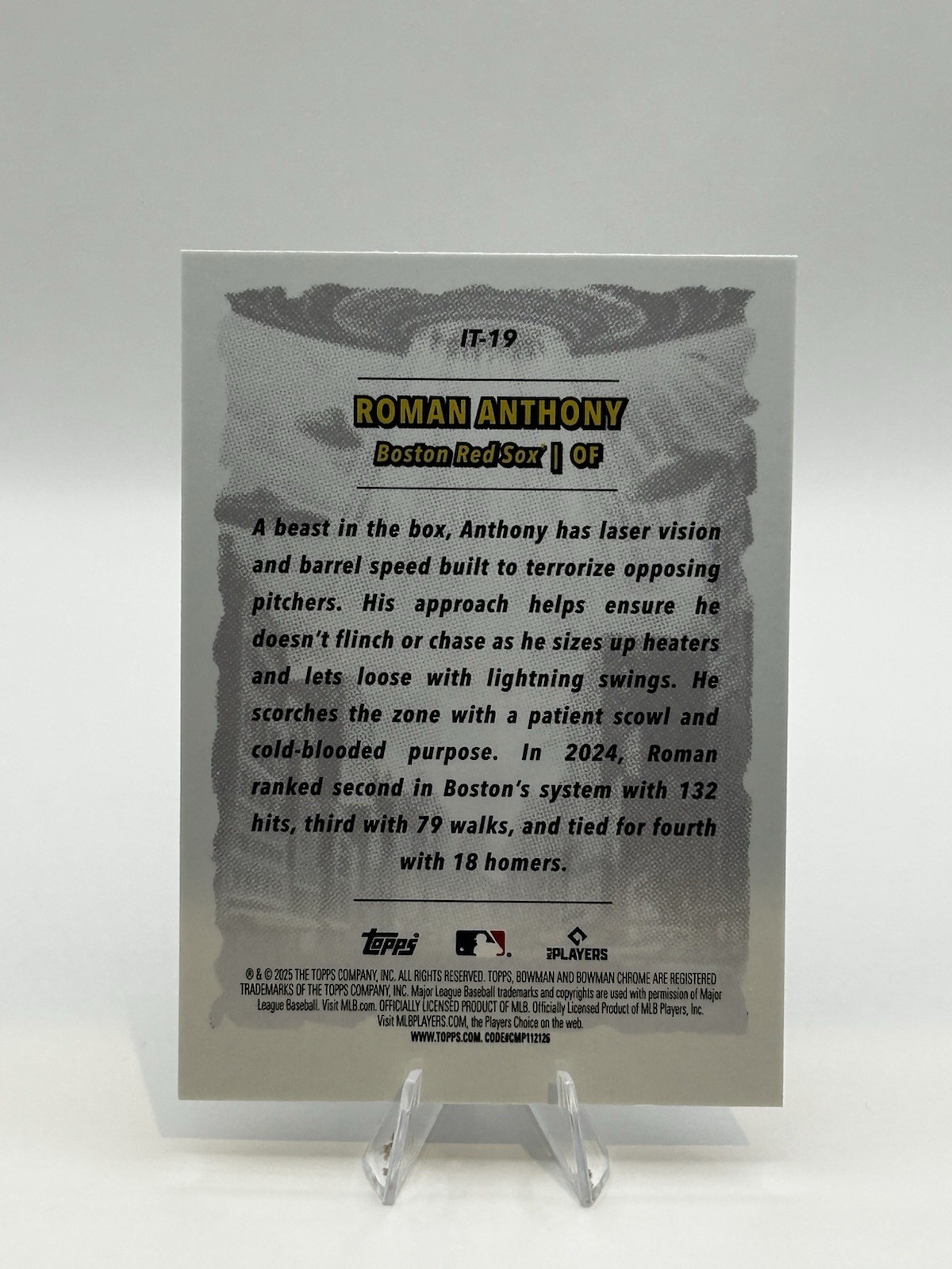 2025 Bowman Chrome Roman Anthony #IT-19 It Came to The League