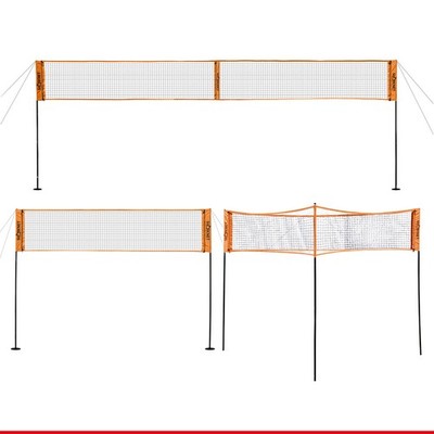 HAMMER 2 in 1 Volleyballnetz SHARKNET - dreieckiges/klassisches Volleyball Netz