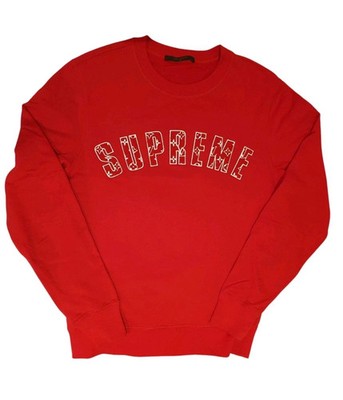 トップス supreme Arc Logo crewneck Louis Vuitton x Supreme Arc Logo Red Crewneck Made In Italy Small