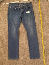 Michael Brandon Men's 32x32 Slim Straight Blue Jeans Denim