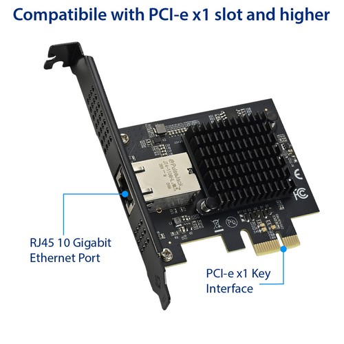 Single Port 10 Gigabit Ethernet PCI-e x1 Network Card SY-PEX24098 - Afbeelding 4 van 5