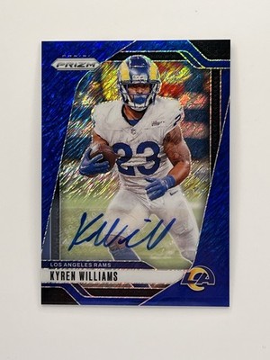 2024 Panini Prizm Kyren Williams #167 Blue Shimmer Prizm Autographs /25 (AU)