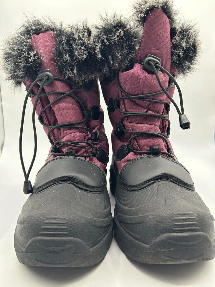 Itasca Winter Boot Women's Sz 9 Purple Black Faux Fur Thinsulate Insulated - Image 2 of 4