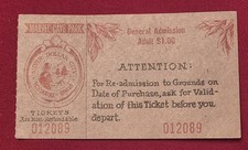 RARE Vintage Original Marvel Cave Silver Dollar City Admission Ticket