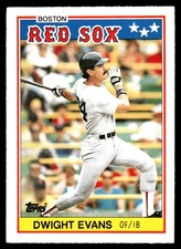 Dwight Evans 1988 Topps UK Minis #22 Red Sox MLB READ FREE SHIPPING AutographDen