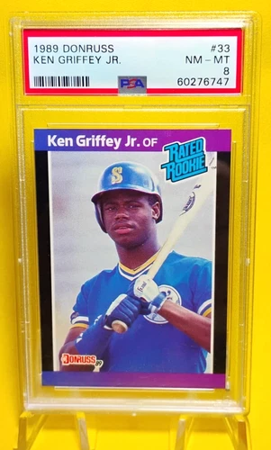 1989 Donruss Baseball #33 Ken Griffey Jr RC (Mariners) HOF PSA 8 [60276747]