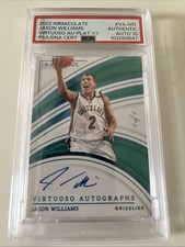 2022 Immaculate Jason Williams 1/1 Autograph PSA 10 White Chocolate 1 Of 1 Auto