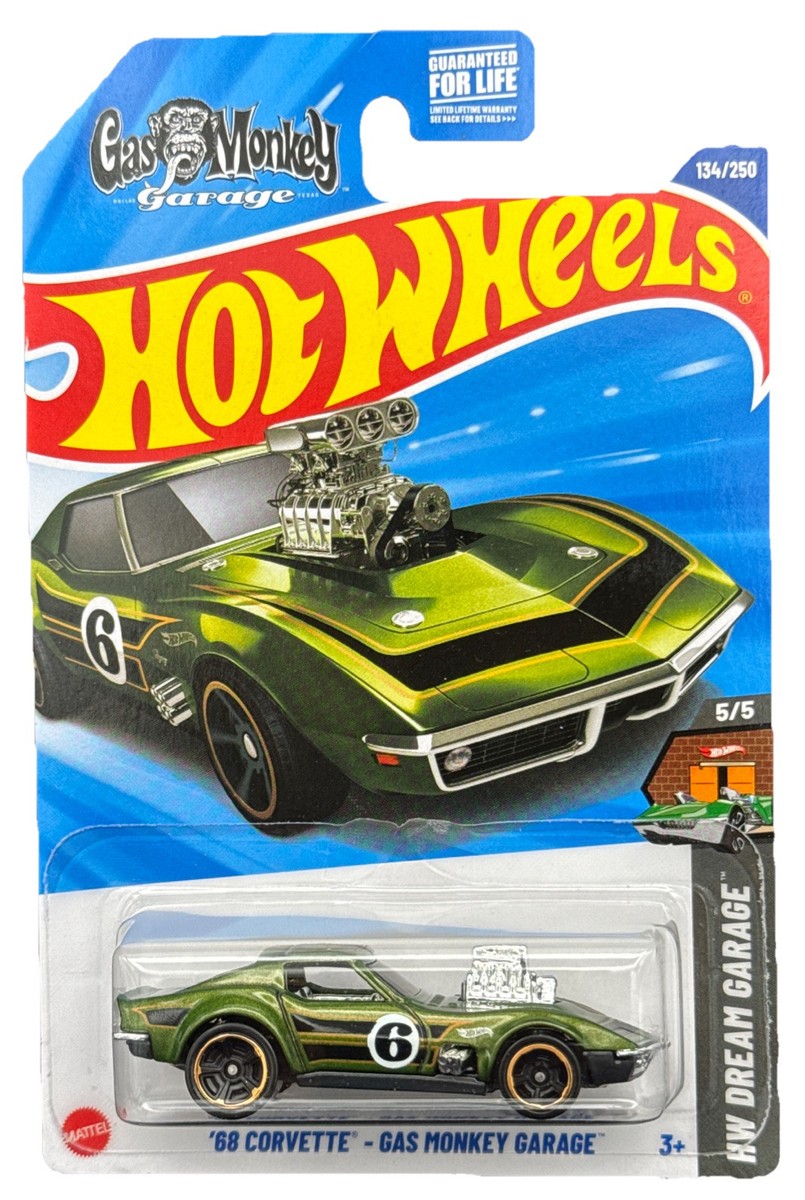 Hot Wheels 2025 HW Dream Garage 5/5 Green '68 C3 Corvette Gas