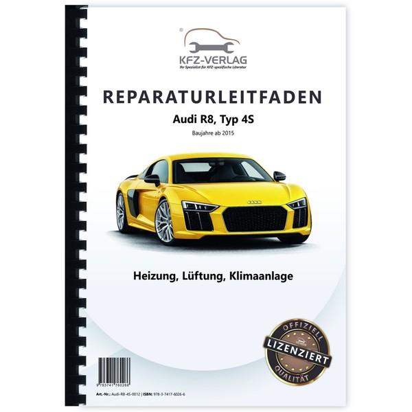 Audi R8 Typ 4S Ab 2015 Heizung BelüFtung Klimaanlage Werkstatthandbuch-image