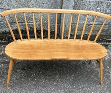STUNNING VERY RARE EARLY ERCOL LOVE SEAT BENCH FABULOUS CONDITION WE DELIVER