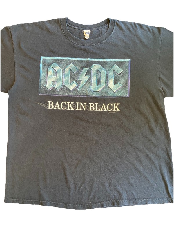 AC/DC Back in Black 1996 Vintage Band T-Shirt Anvil Tag 2XL