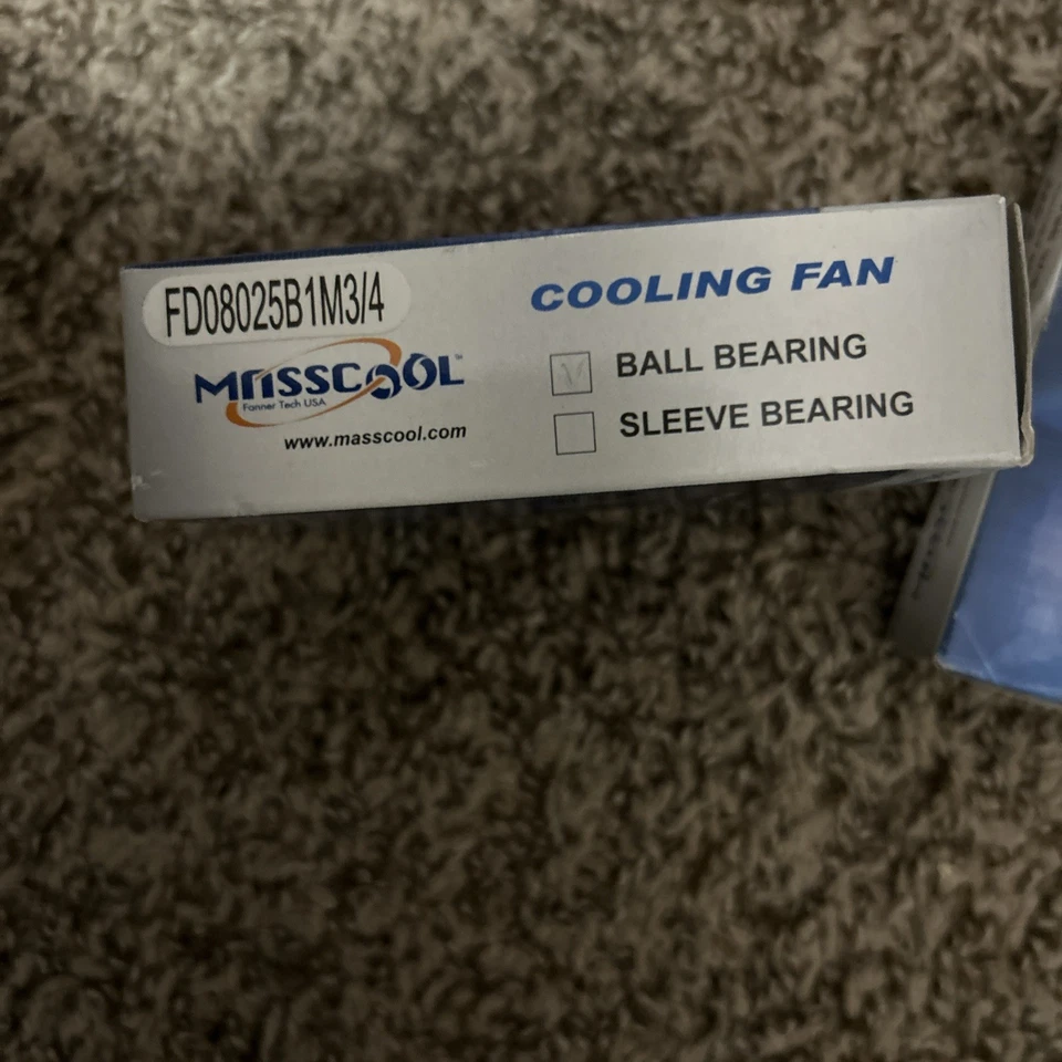 Masscool 90mm ATX Computer Case Internal Cooling FD09025B1M 3/4 Black New In Box - Image 2 of 3