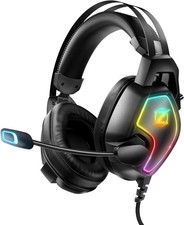 Lightweight Adjustable Gaming Headset with 50mm Drivers for Clear Communication