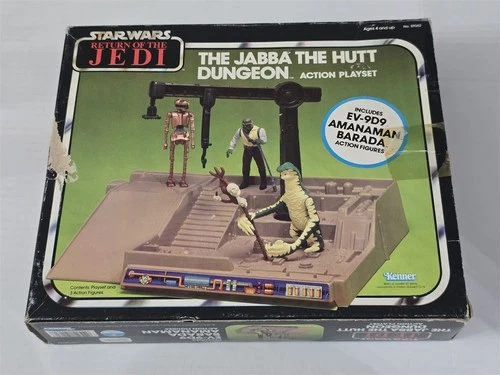 J-779 VINTAGE 1980'S KENNER STAR WARS THE JABBA THE HUTT DUNGEON PLAYSET W/ BOX