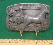 1985 American Horse  Rider Commemorative Well Used Belt Buckle 415 of 5000