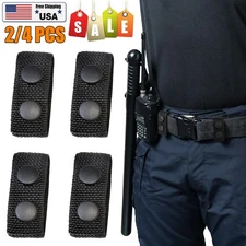2/4x Tactical Duty Belt Keeper with Double Snaps Security Tactical Belt Keepers