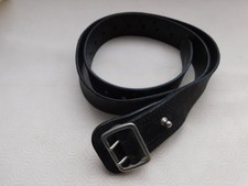 GENDARMERIE : CEINTURON EN CUIR AVEC BOUCLE ARGENTEE 130cm de long 