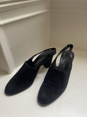 Jil Sander sling Pumps Wildleder Schwarz Gr. 38 1/2