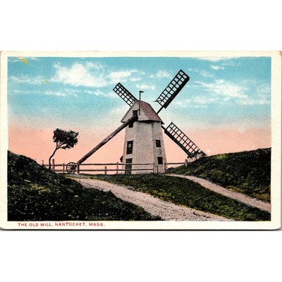 Vintage The Old Mill Nantucket Mass Postcard David Rubin News Co Massachusetts