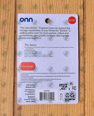 Buy Onn 512GB MicroSDXC Express Card Compatible With Nintendo