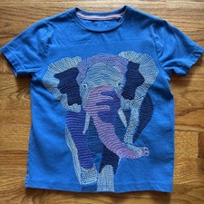 Mini Boden Elephant Short Sleeve T Shirt Size 4-5 Y Preowned