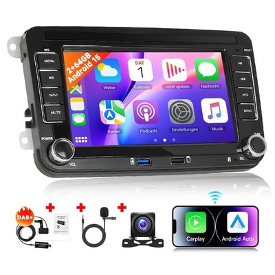 Für VW T6 Transporter Multivan Android 15 Carplay Autoradio GPS Navi DAB 2G+64GB