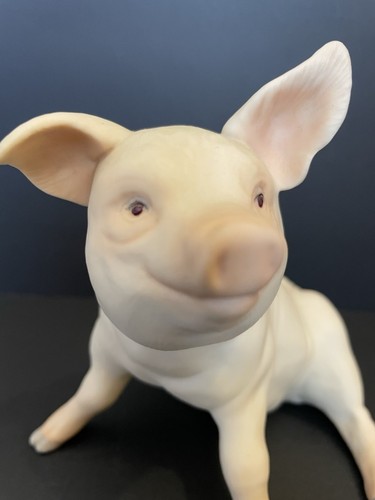 Vintage 1983 First Edition Cybis Porcelain’Plato’ Pig, Designed By Susan Eaton - Picture 3 of 9