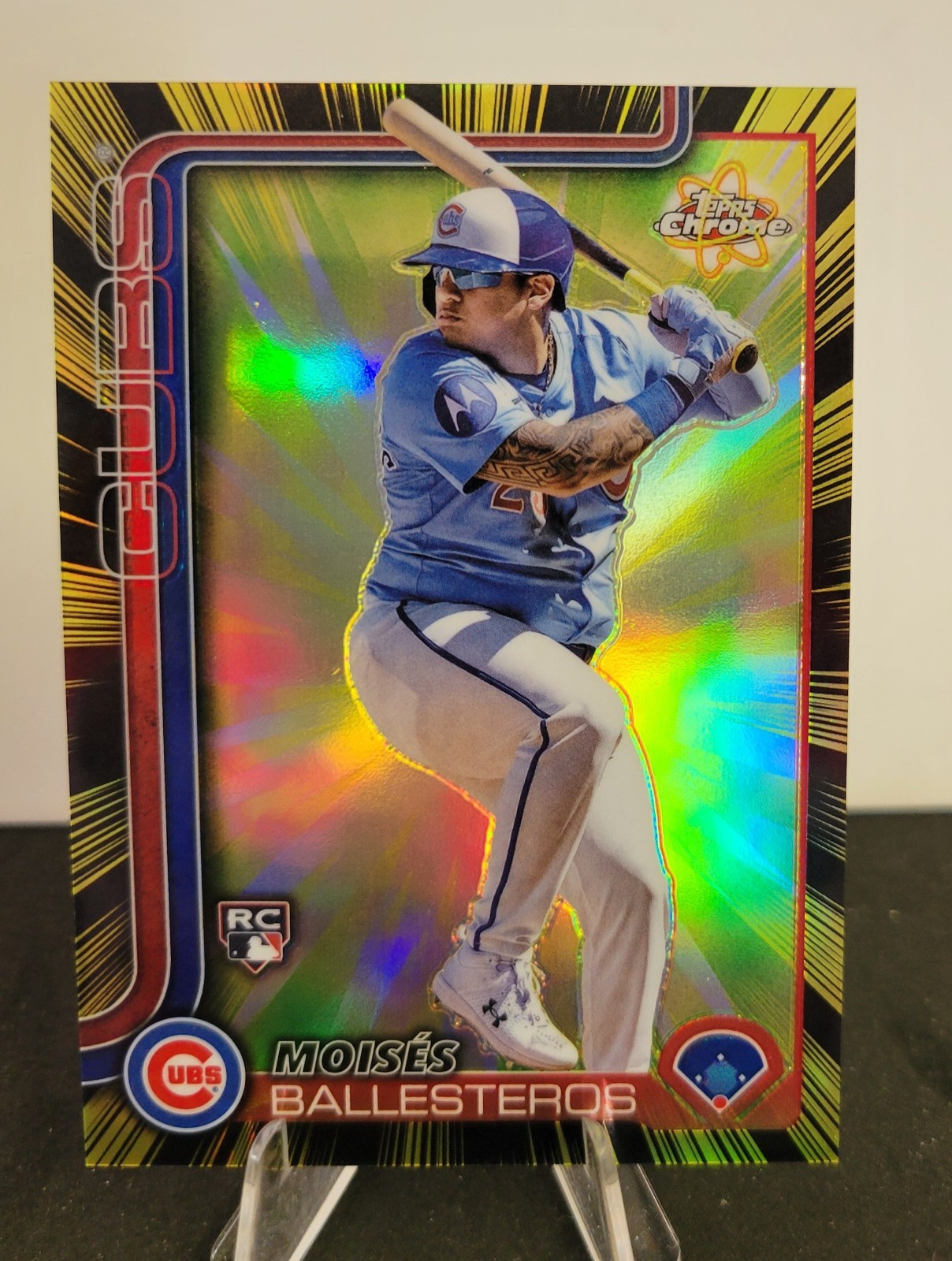 2025 Topps Chrome Update Moises Ballesteros Radiating Rookie RC SP #RR-39 Cubs