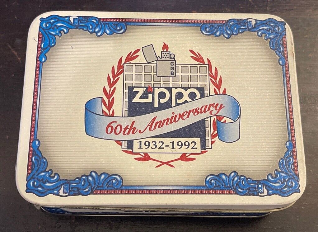 Zippo 60th Anniversary 1932-1992 ケース付き新品 Zippo Lighter 60th Anniversary 1932-1992 (NEW LIGHTER BUT