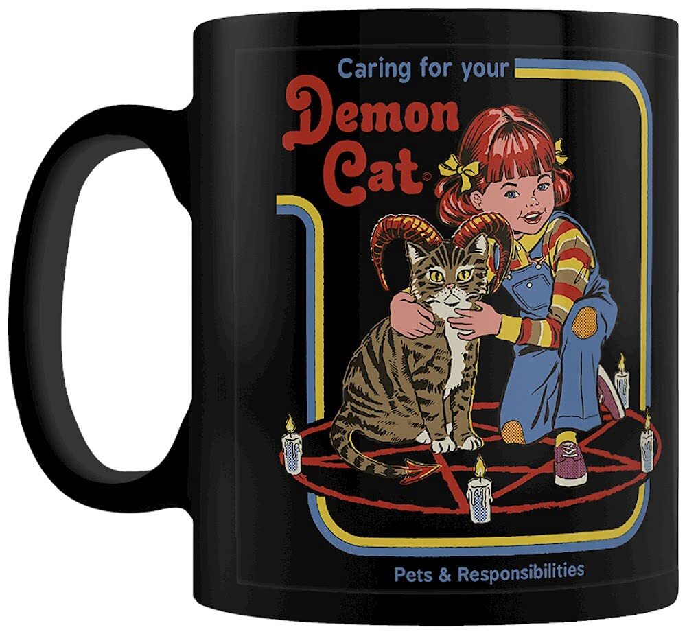 Steven Rhodes (Demon Cat) Black MUG NUOVO