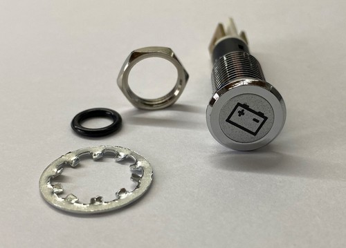 12V LED Batterie Ladekontrollleuchte Symbol Kontrolleuchte Anzeigenlampe KFZ - Bild 1 von 2