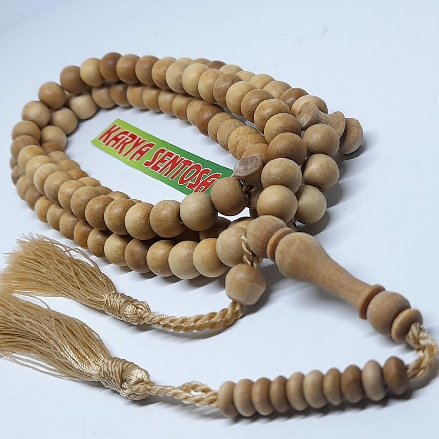 Natural Sandalwood Islamic Prayer Beads Misbaha Tasbih Rosary 99 Beads  Handmade