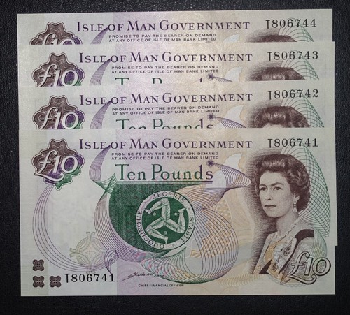 1x 2019 Isle of Man £10 Lowe --{{ UNC/MINT }}-- Serial T806741 - 44 (T SPLIT) - 第 1/2 張圖片