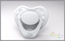 Honeybug MAGNETIC PACIFIER reborn art doll Sweetheart newborn handle CLOUD GRAY