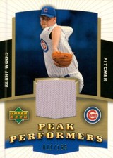 2004 Upper Deck Peak Performers Jersey Gold Kerry Wood KW Cubs