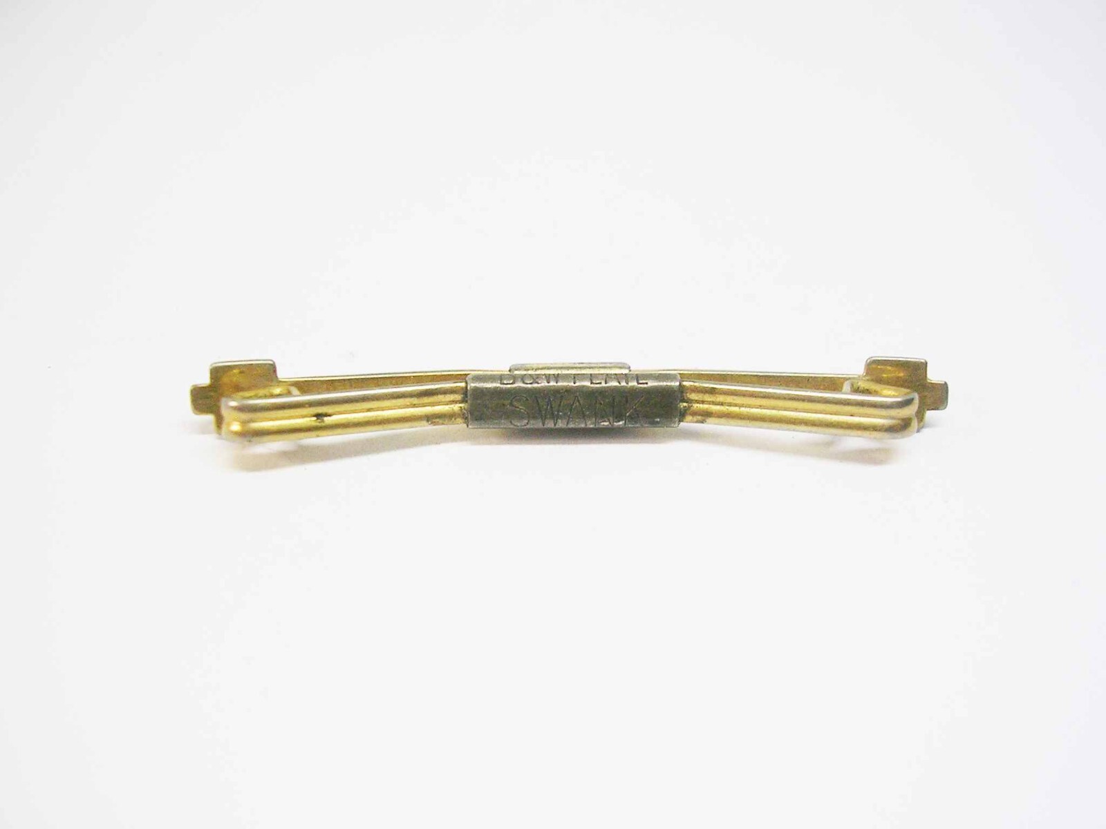 Collar Bar slide on style signed Swank Art Deco Formal Wear Shirt Accessory