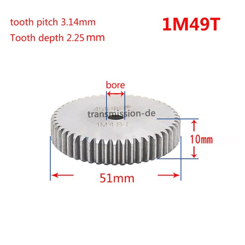 1/1.5 Mod 12-150 dientes engranaje frontal C45 engranaje de acero espesor 1M-10 mm 1.5M-15 mm - Imagen 48 de 180