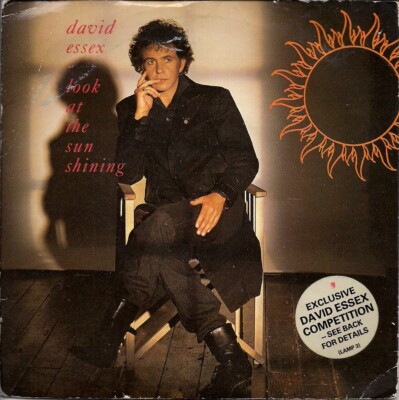 David Essex Look At The Sun Shining UK 45 7'' sgl +Pic Slv +Here Comes The Rain